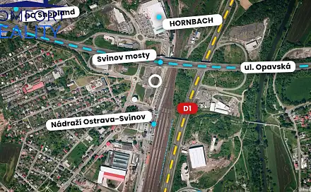 Prodej komerčního pozemku 8 737 m², náměstí Dr. Brauna, Ostrava - Svinov