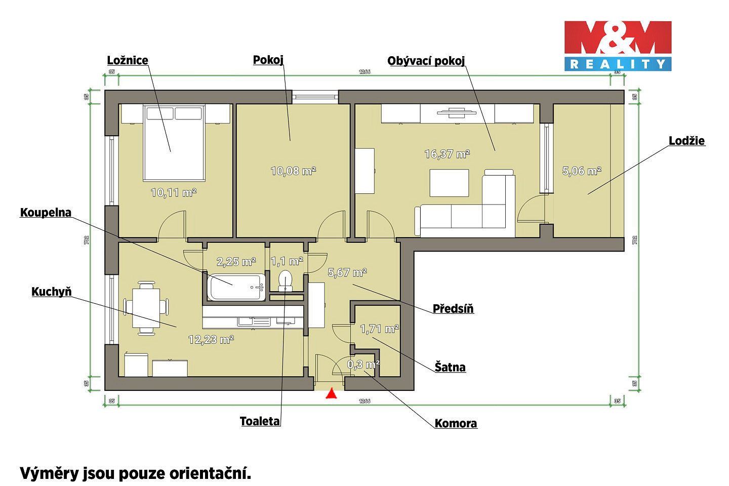 Prodej bytu 3+1 60 m² – fotografie 4
