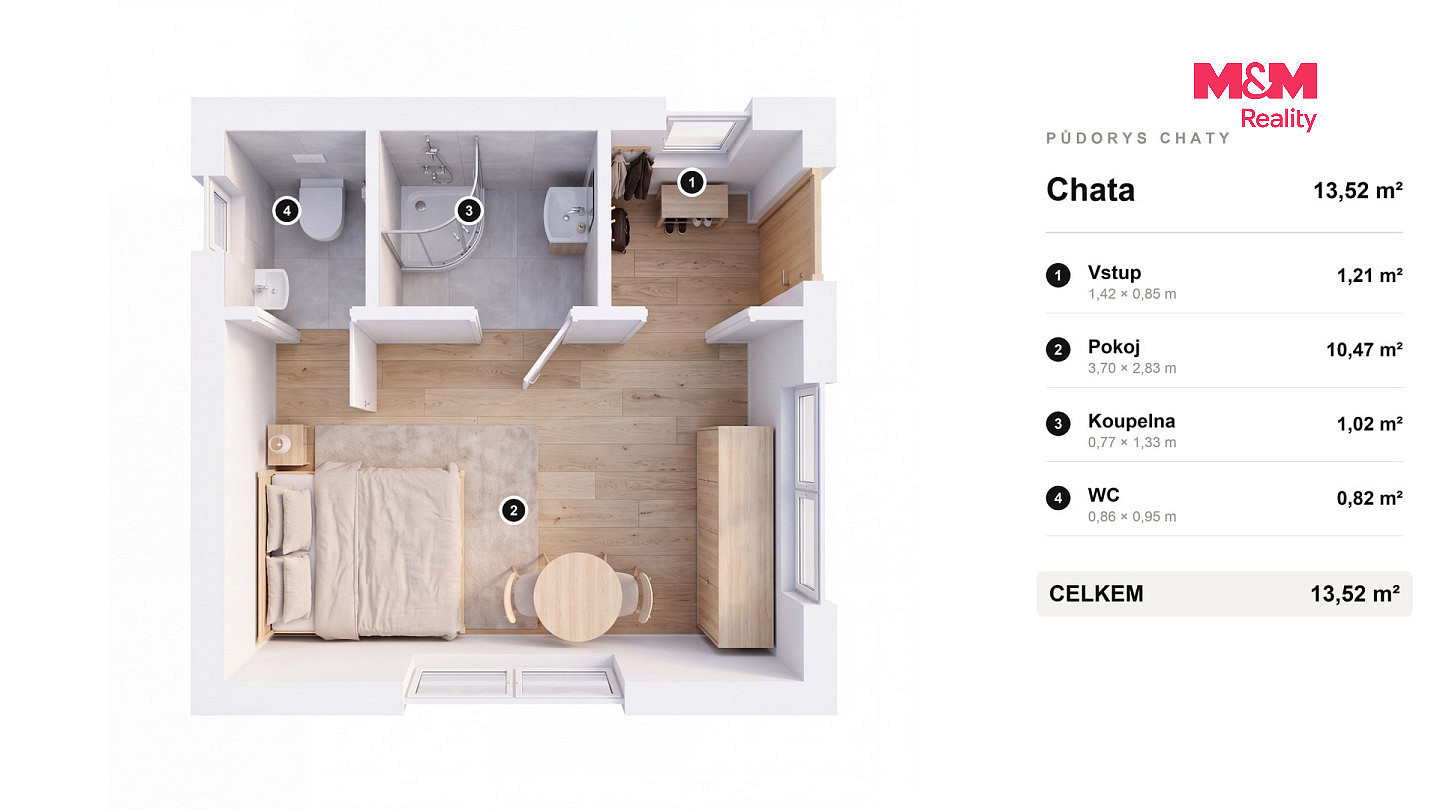 Prodej chaty/chalupy 16 m² s pozemkem 396 m² – fotografie 4