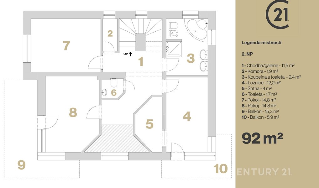 Pronájem domu 210 m² s pozemkem 1 586 m², Mukařov – náhled fotky 47