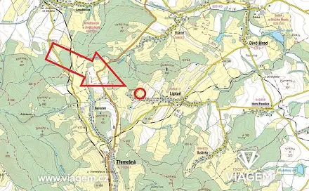 Prodej pole 4 486 m², Liptaň, okres Bruntál