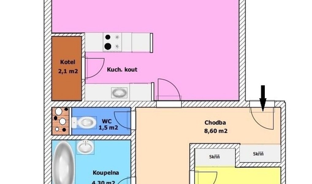 Prodej bytu 3+kk 80 m², Kaplice – náhled fotky 3
