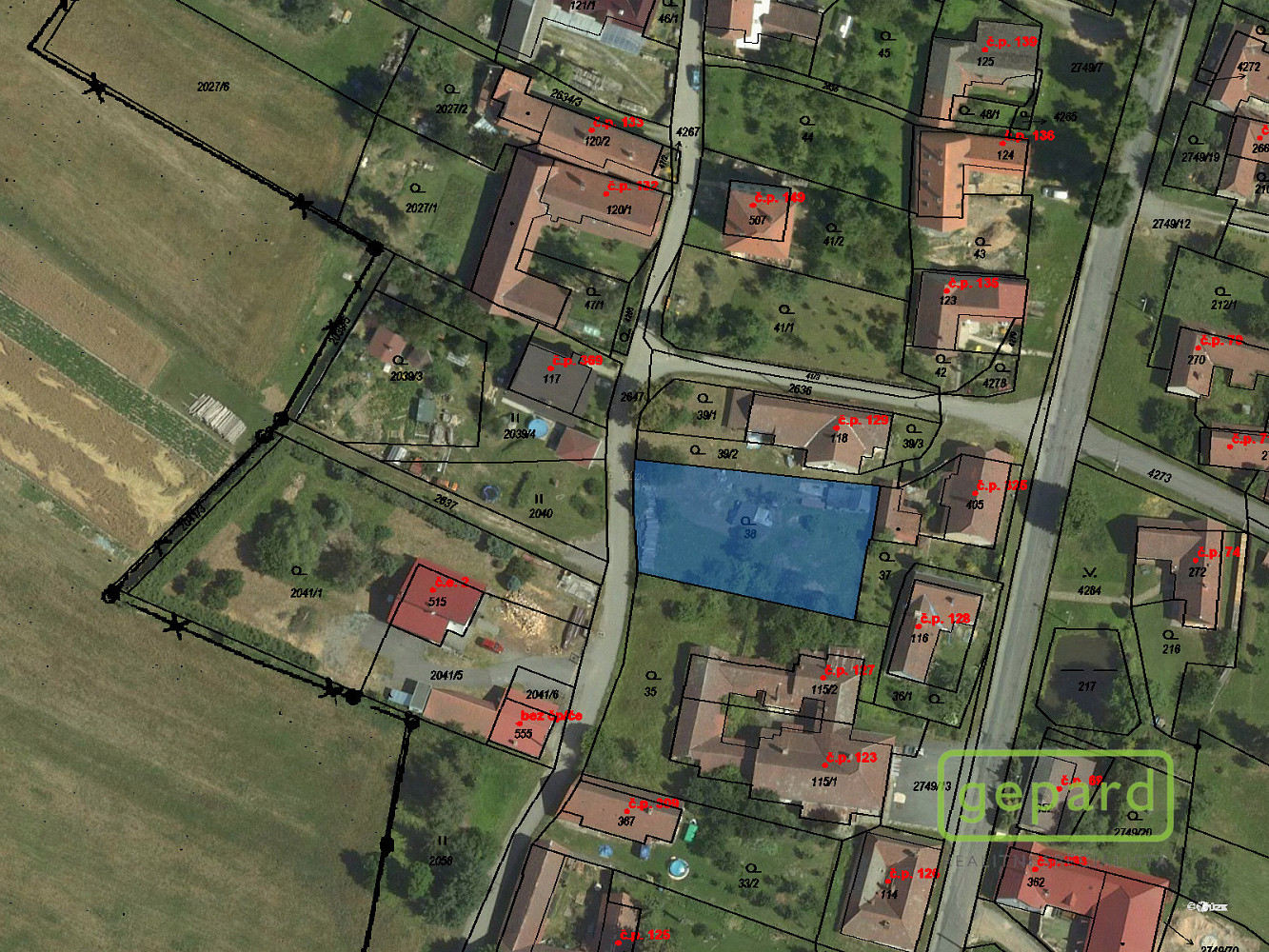 Prodej stavebního pozemku 1 044 m²