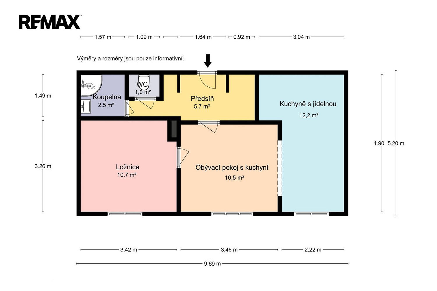 Prodej bytu 2+1 48 m² – fotografie 3