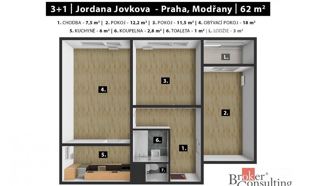 Prodej bytu 3+1 62 m², Praha – náhled fotky 15
