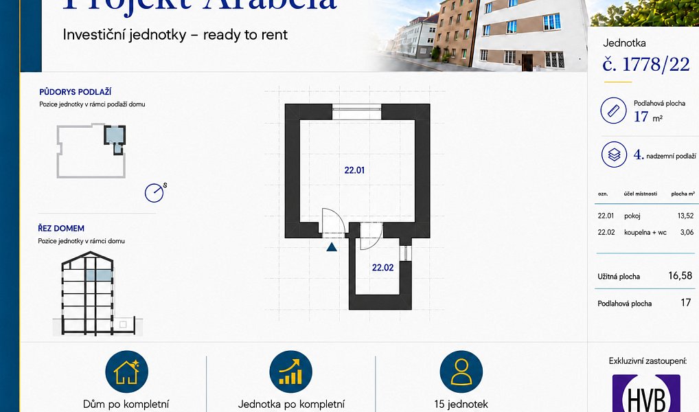 Prodej bytu 1+kk 17 m², Praha – náhled fotky 3
