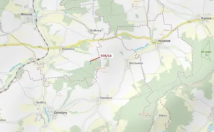 Dražba lesa 2 762 m², Zahořany