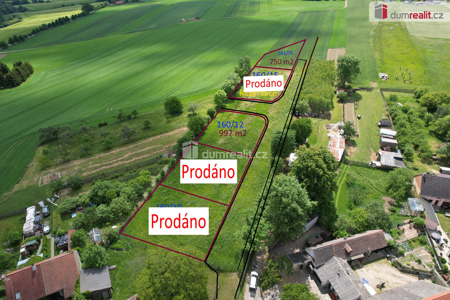 Prodej stavebního pozemku 971 m²