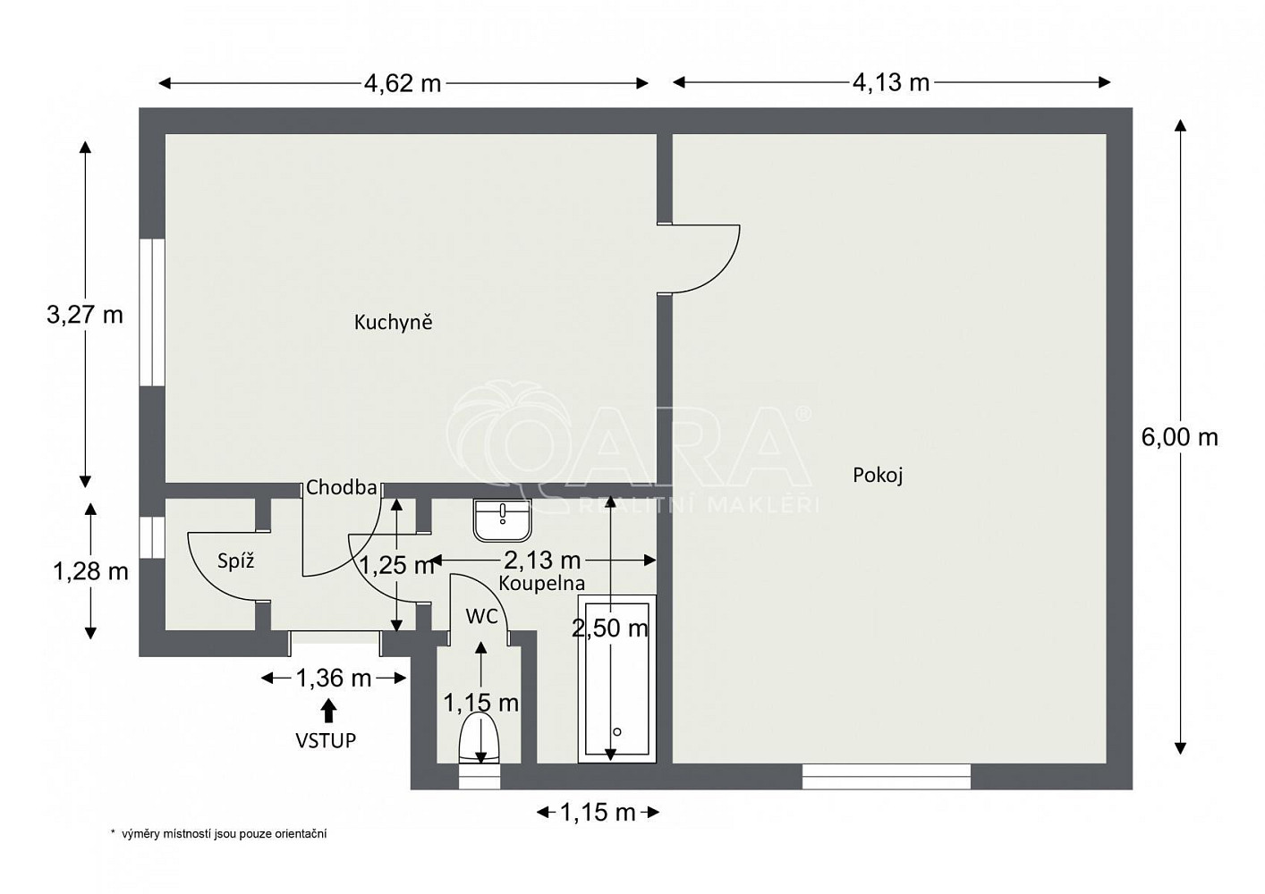 Pronájem bytu 1+1 48 m² — photo 3