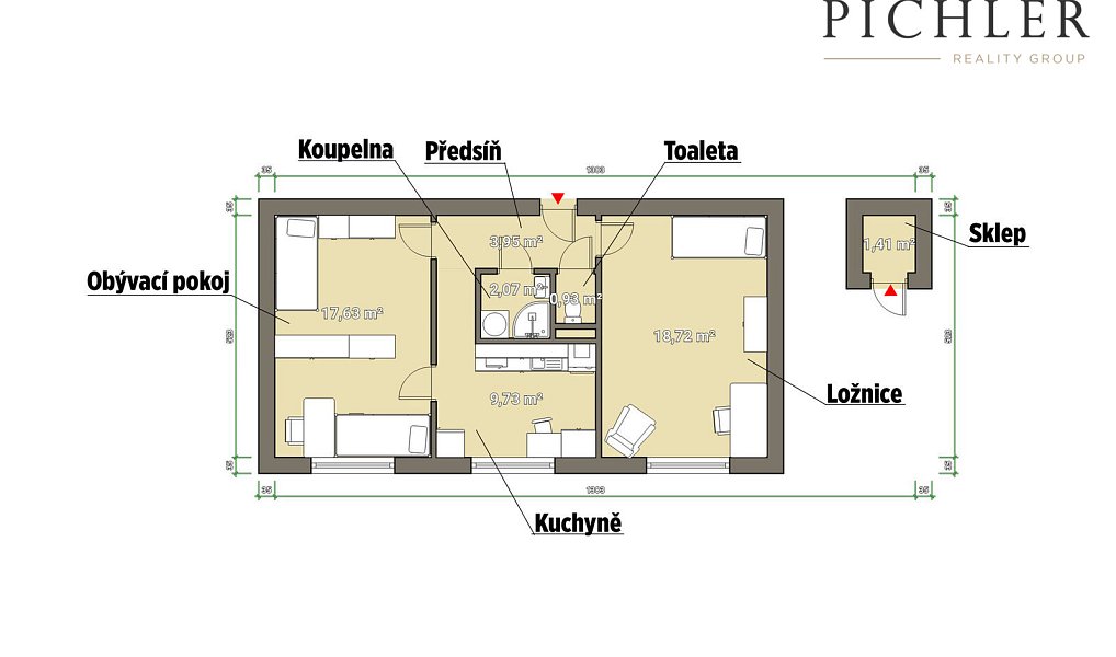 Prodej bytu 2+1 55 m², Písek – náhled fotky 15