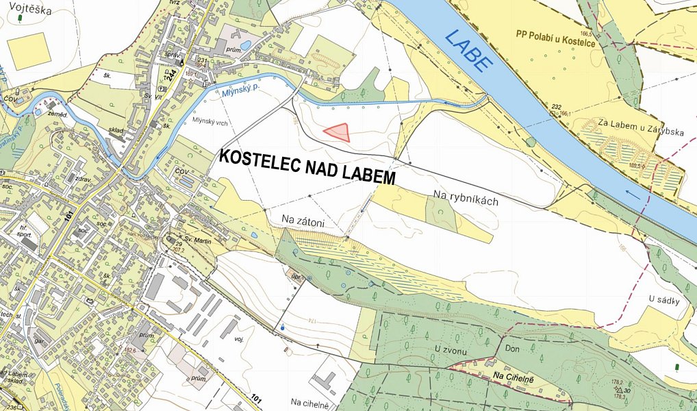 Prodej pole 3 108 m², Kostelec nad Labem – náhled fotky 2