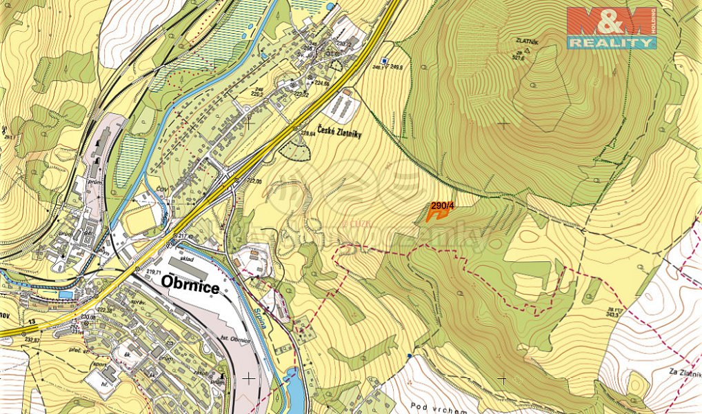 Prodej pozemku 2 266 m², Obrnice – náhled fotky 2