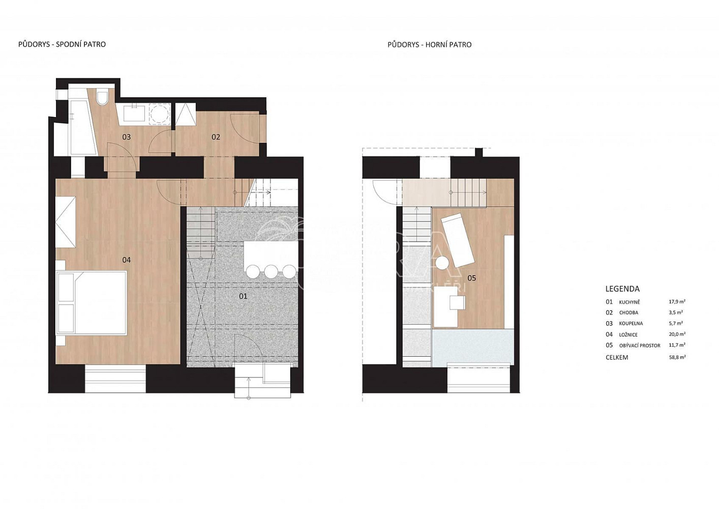 Pronájem bytu 2+kk 60 m² – fotografie 2