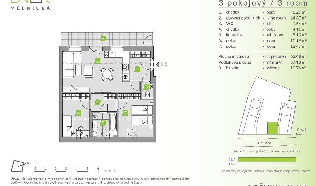 Prodej bytu 3+kk 63 m², Brandýs nad Labem-Stará Boleslav – náhled fotky 2