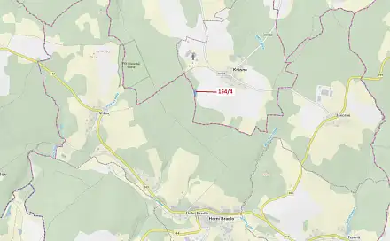 Dražba lesa 2 471 m², Krásné