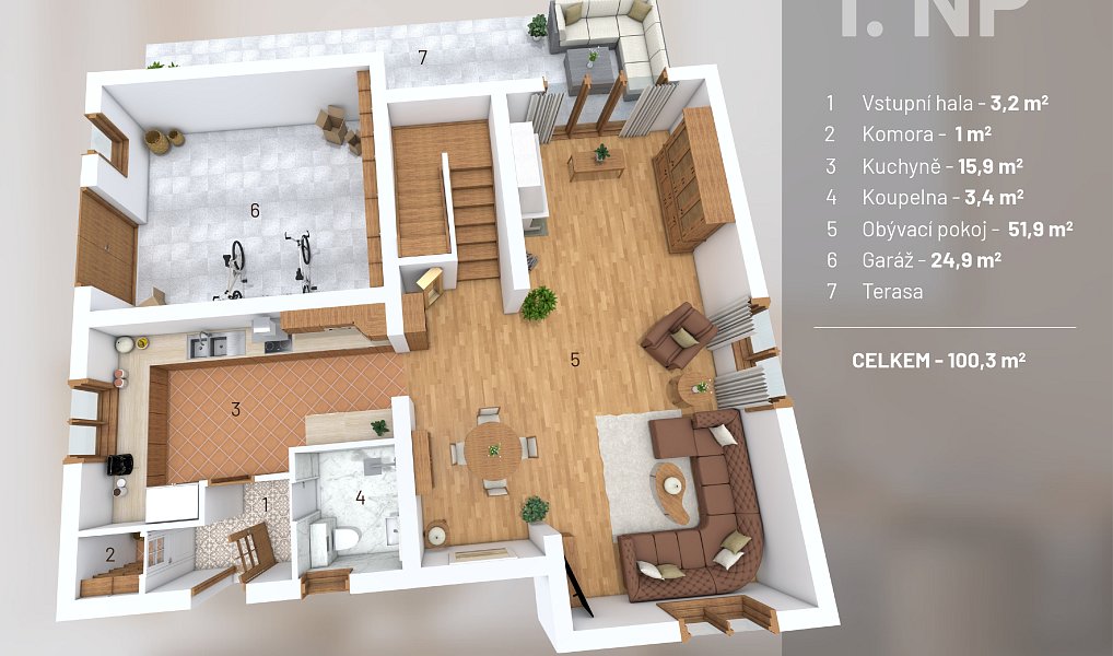 Prodej domu 182 m² s pozemkem 1 355 m², Všetaty – náhled fotky 12