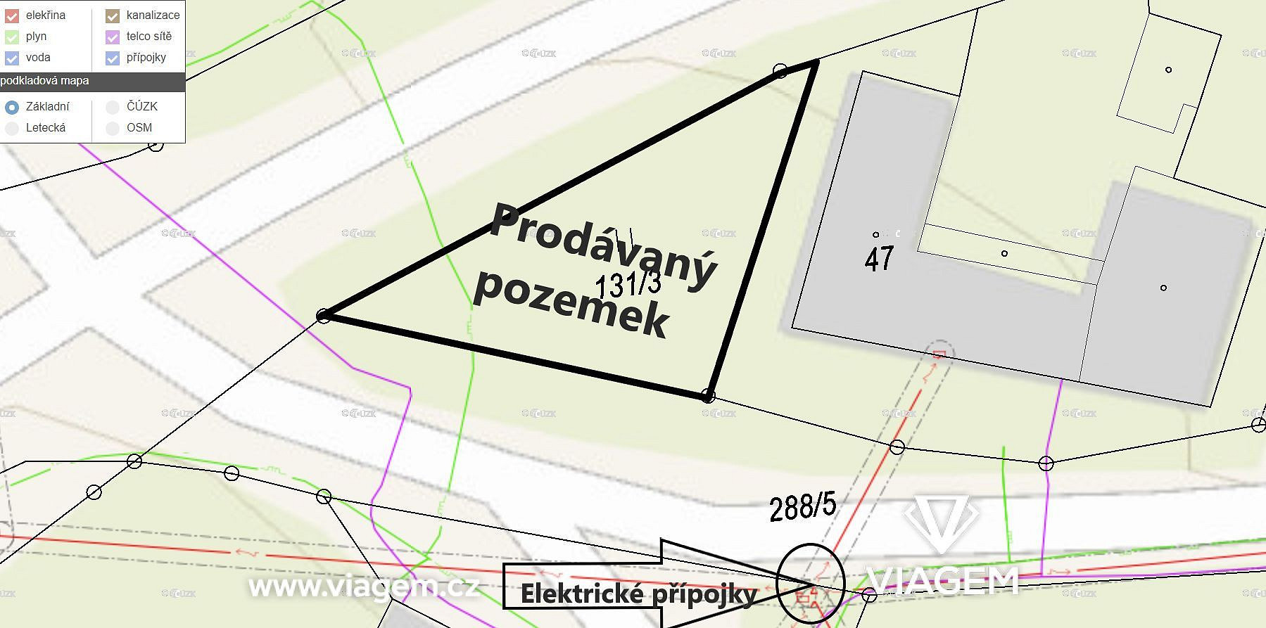 Prodej zahrady 345 m²