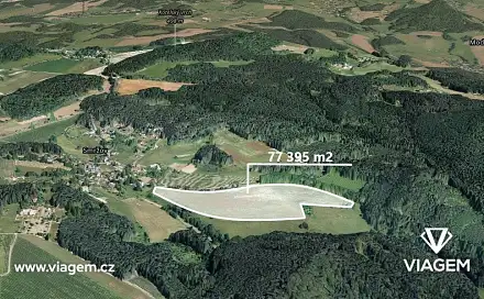 Prodej pole 12 899 m², Český Dub, okres Liberec