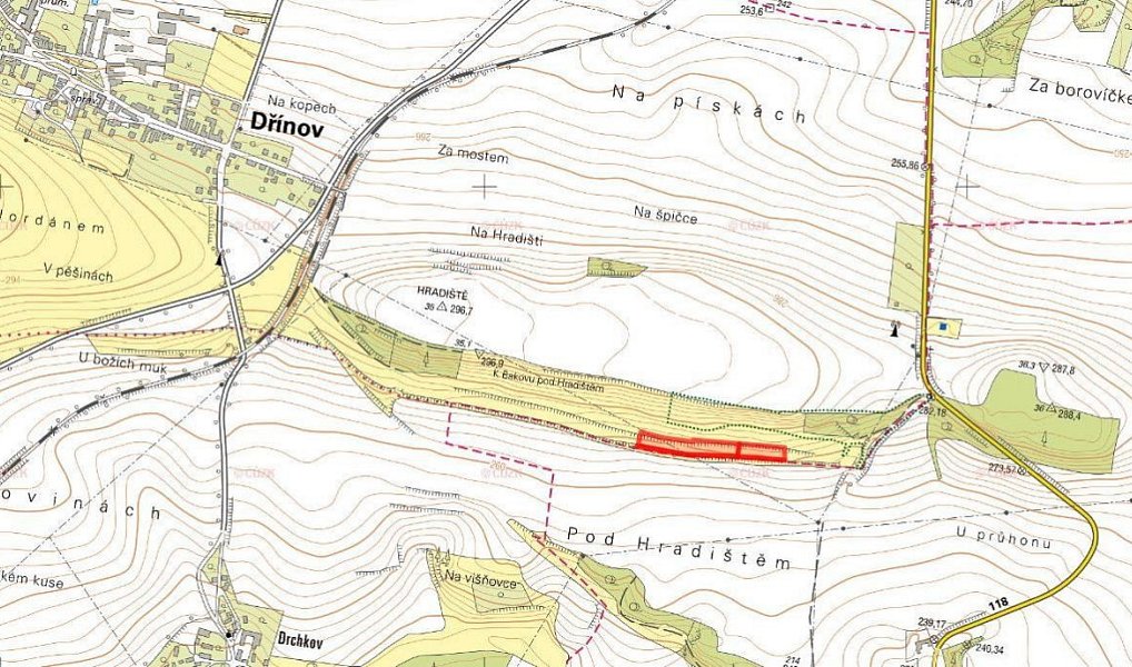 Prodej pole 8 795 m², Dřínov – náhled fotky 2