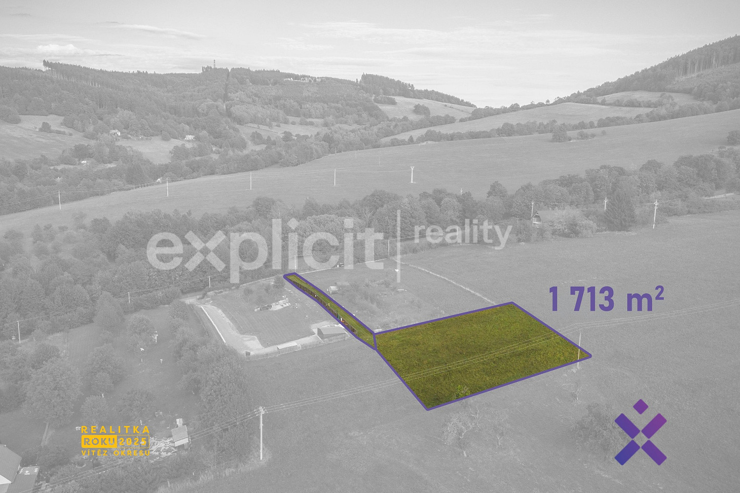 Prodej stavebního pozemku 1 713 m² – fotografie 5