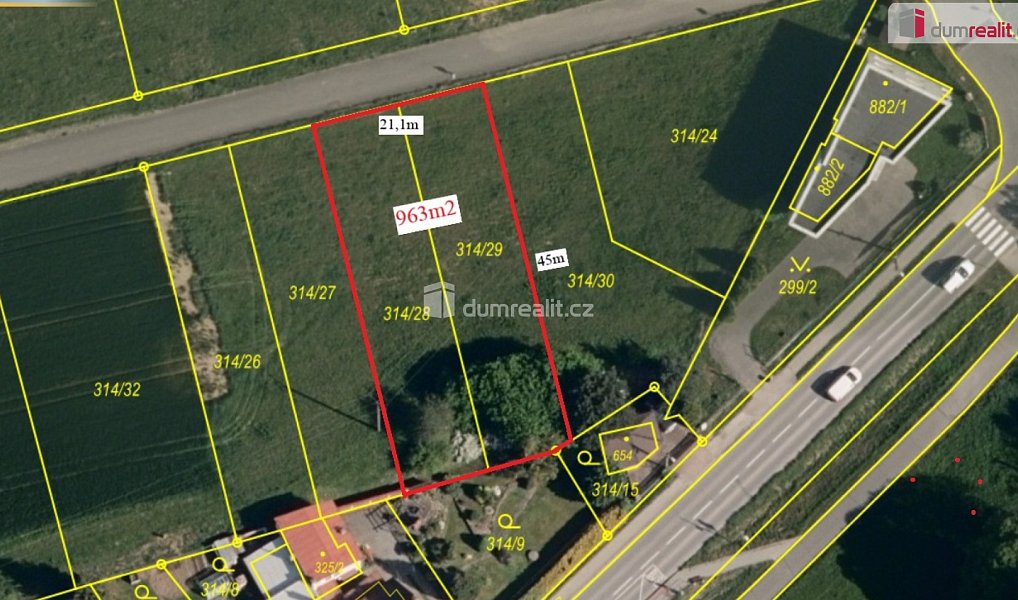 Prodej stavebního pozemku 963 m², Zlín – náhled fotky 4