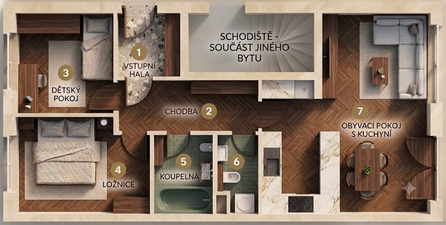 Prodej bytu 3+kk 77 m² – fotografie 3