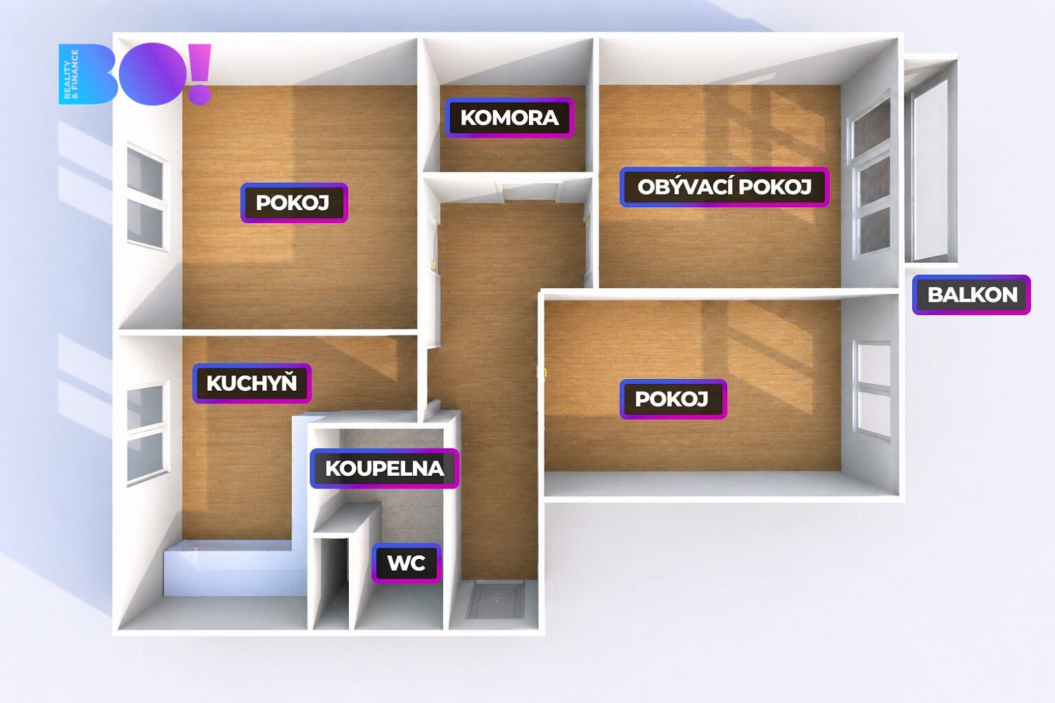 Prodej bytu 3+1 81 m² – fotografie 3