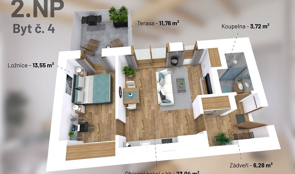 Prodej bytu 2+kk 47 m², Jablonec nad Nisou – náhled fotky 3