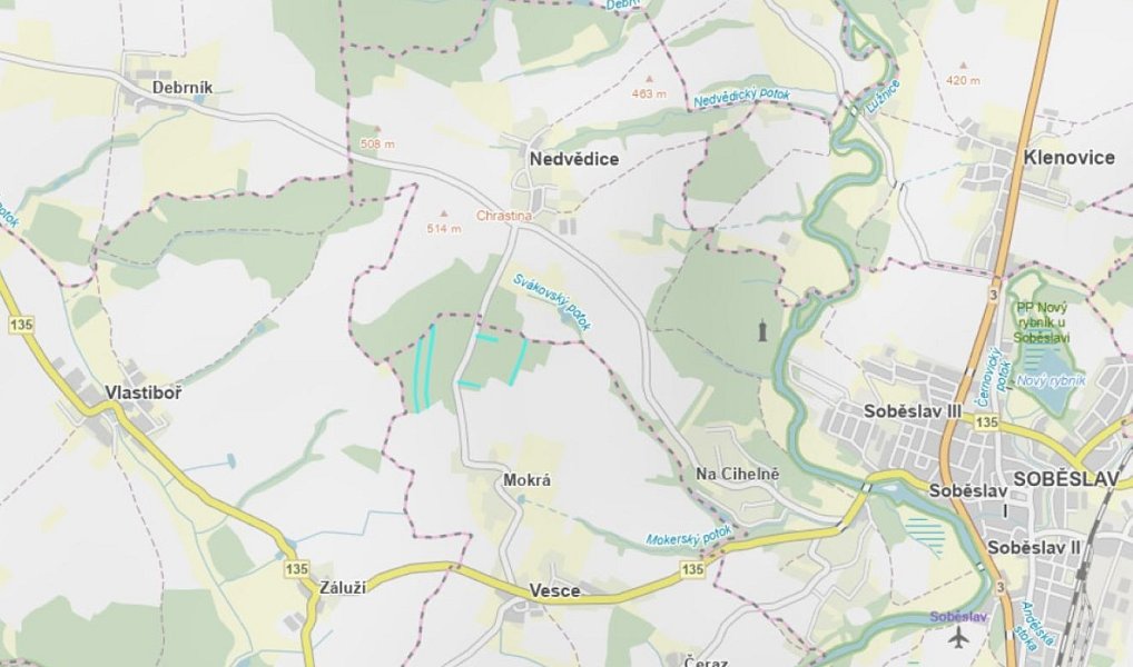 Prodej lesa 24 818 m², Vesce – náhled fotky 2