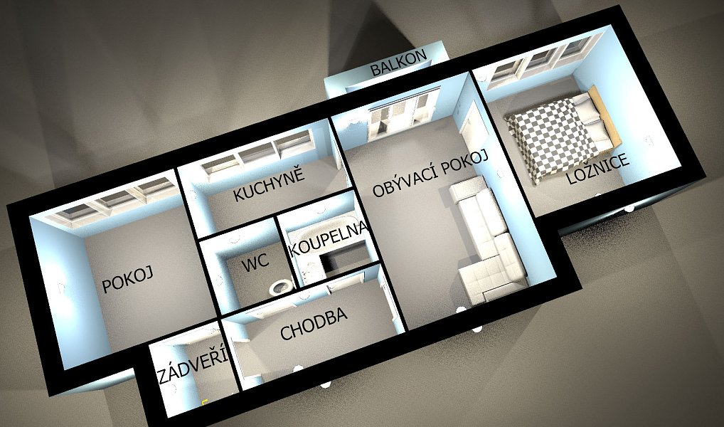 Prodej bytu 3+1 65 m², Dačice – náhled fotky 2