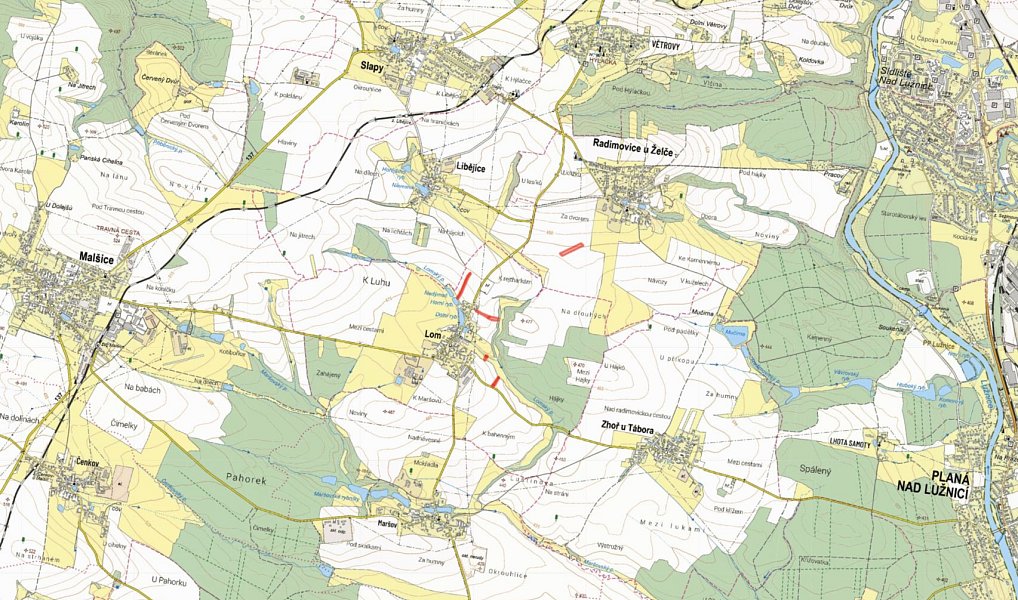 Prodej pole 7 700 m², Lom – náhled fotky 2