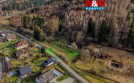 Prodej stavebního pozemku 693 m², Bystřička, okres Vsetín