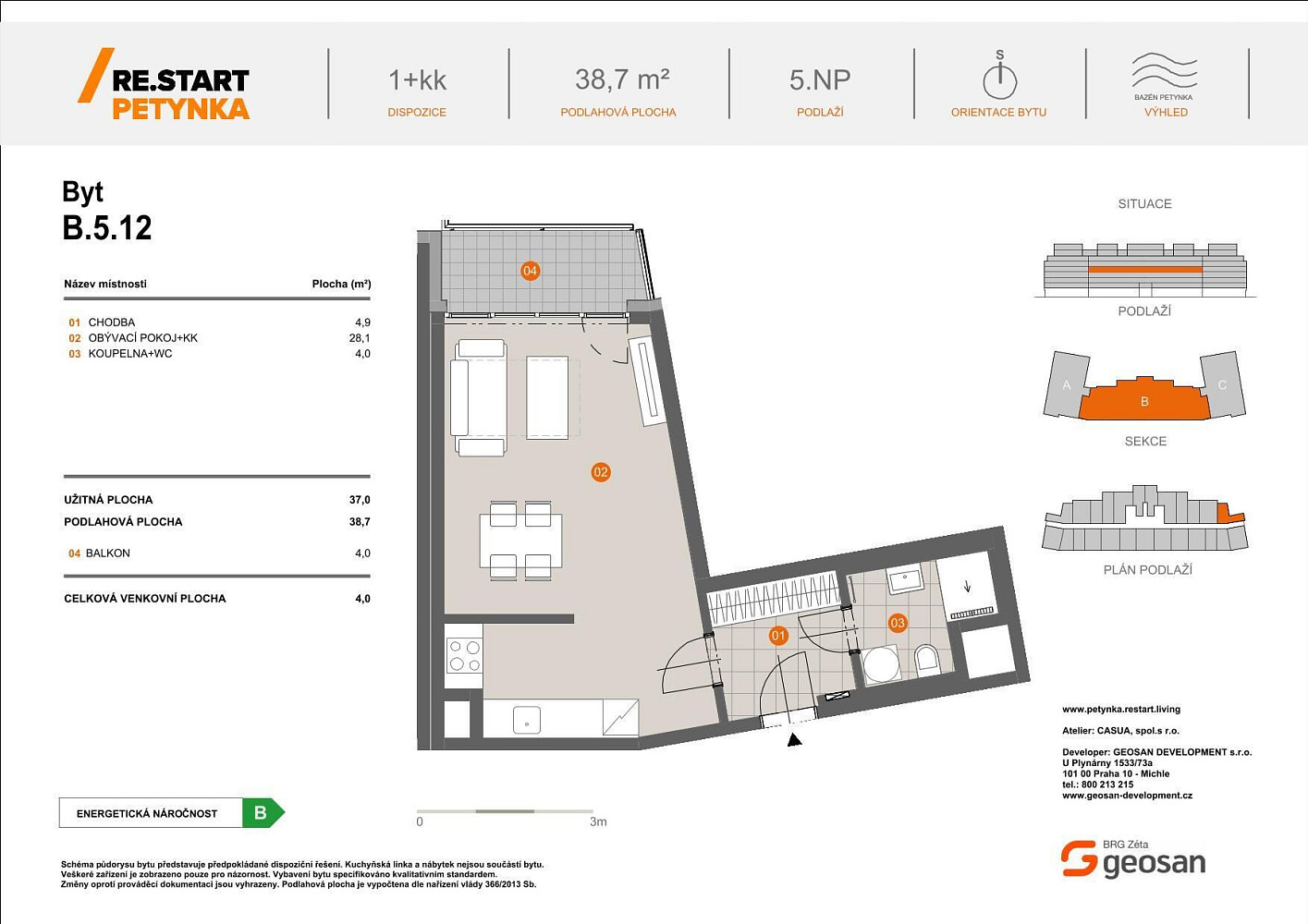 Prodej bytu 1+kk 39 m² – fotografie 2