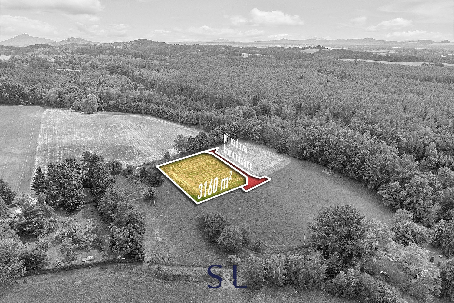 Prodej stavebního pozemku 3 160 m² – fotografie 2