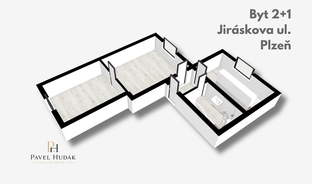 Pronájem bytu 2+1 44 m², Plzeň – náhled fotky 4