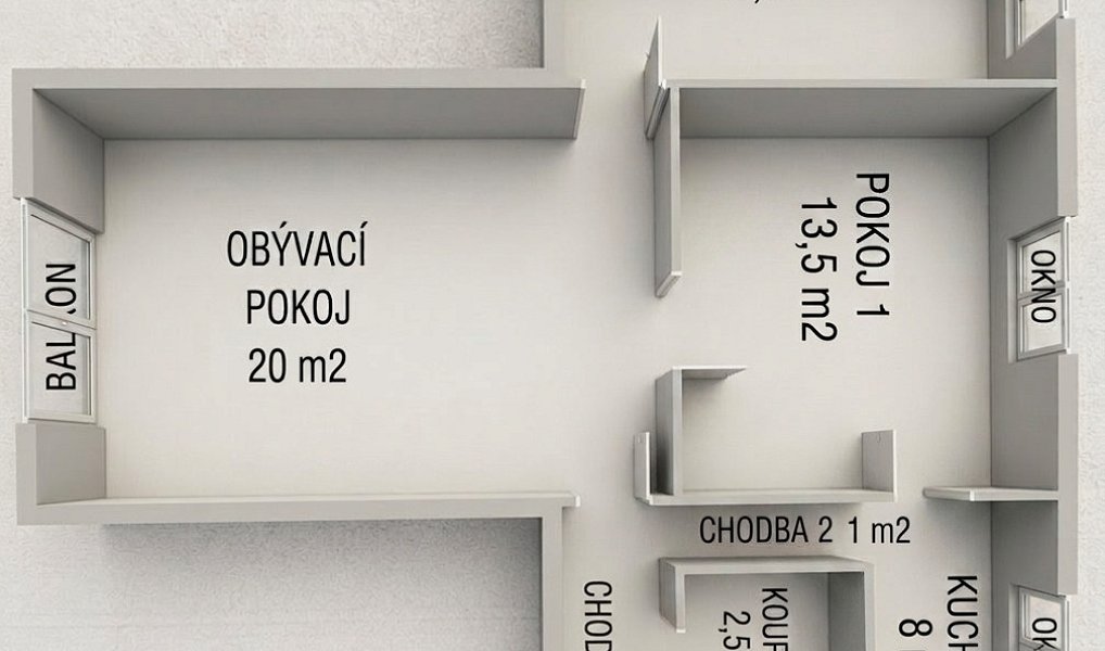 Prodej bytu 3+1 64 m², Hodonín – náhled fotky 3
