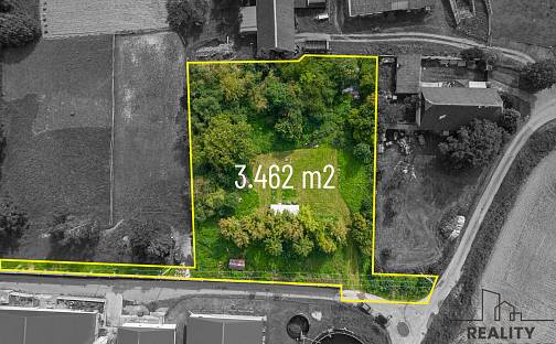 Prodej stavebního pozemku 3 462 m², Bouzov, okres Olomouc