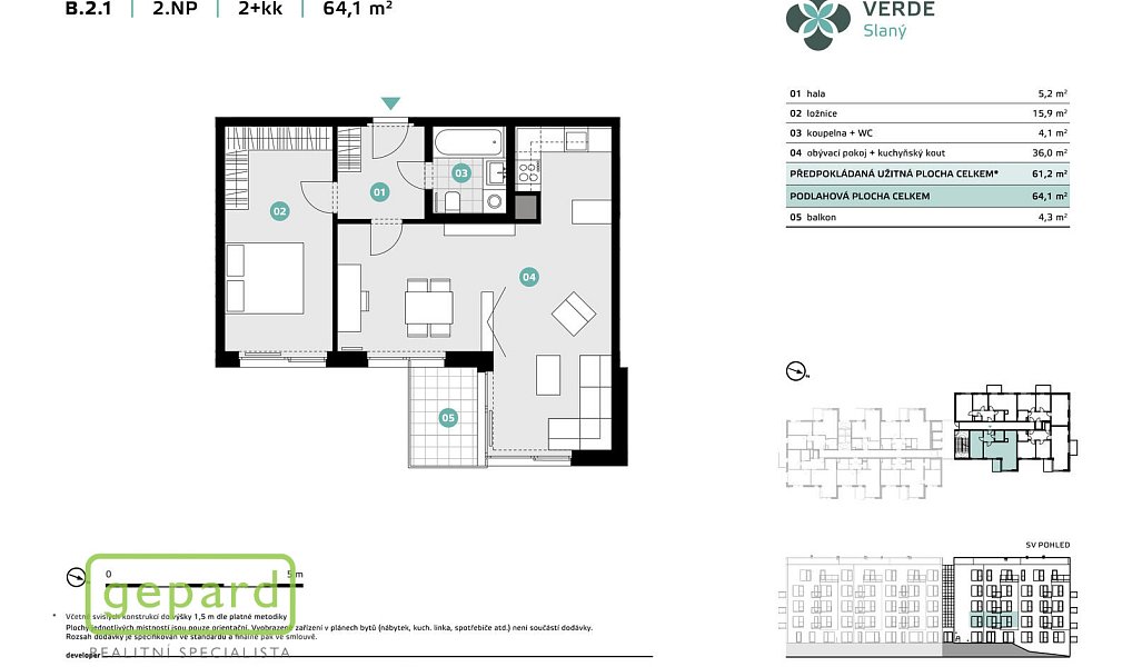 Prodej bytu 2+kk 61 m², Slaný – náhled fotky 2
