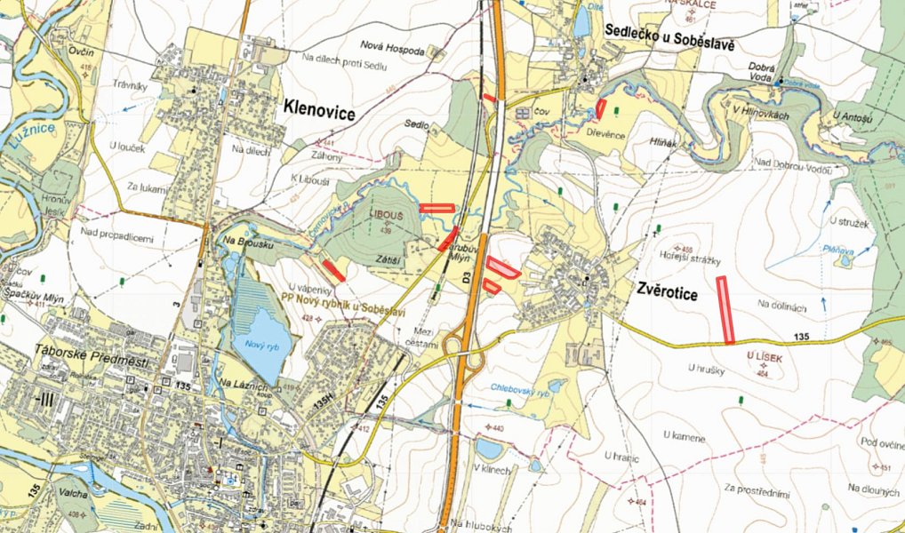 Prodej pole 43 682 m², Zvěrotice – náhled fotky 2