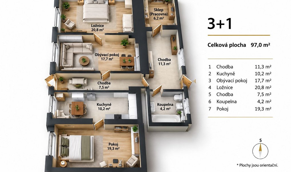 Prodej domu 123 m² s pozemkem 563 m², Hostim – náhled fotky 3