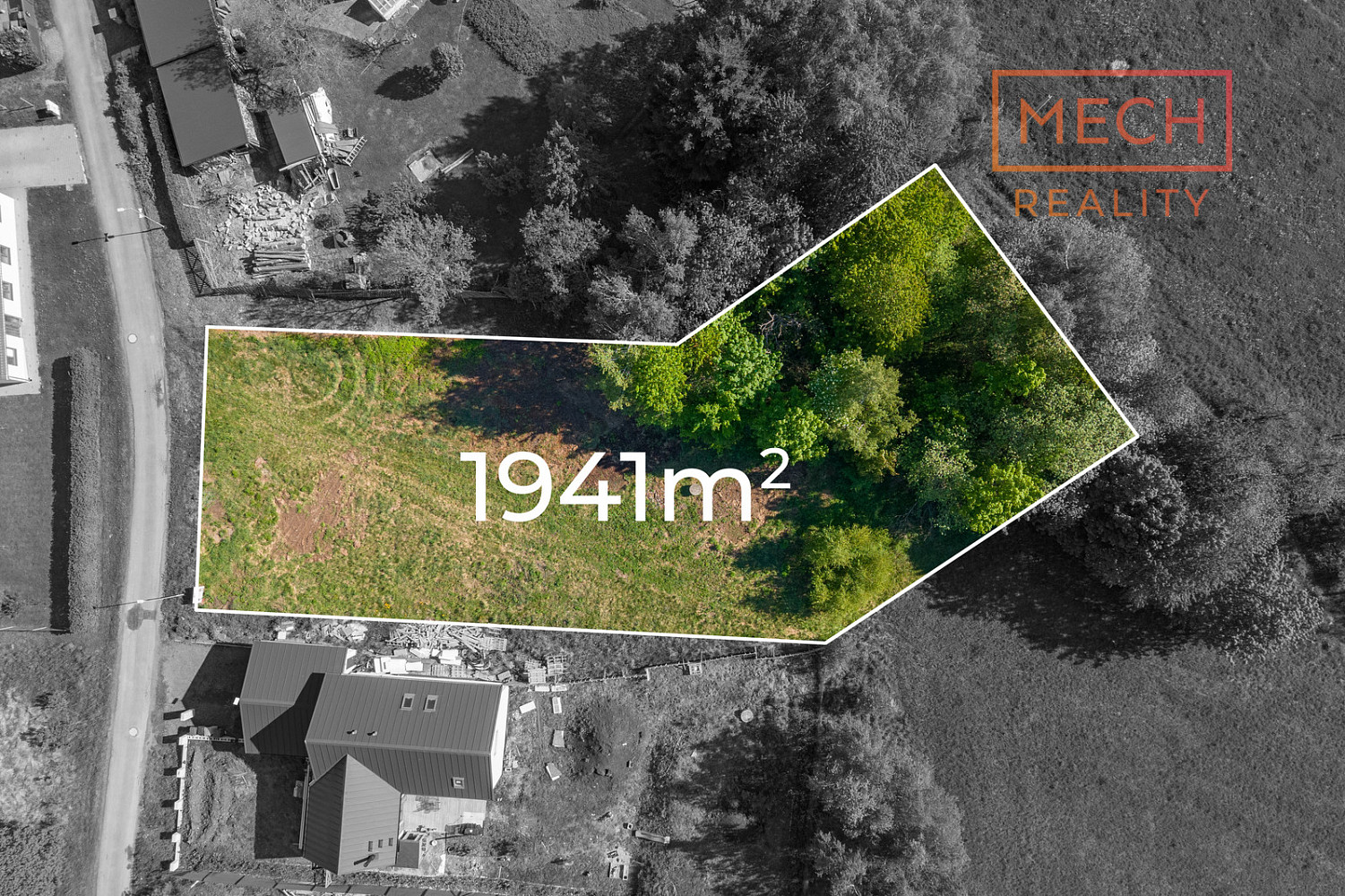 Prodej stavebního pozemku 1 941 m² – fotografie 3
