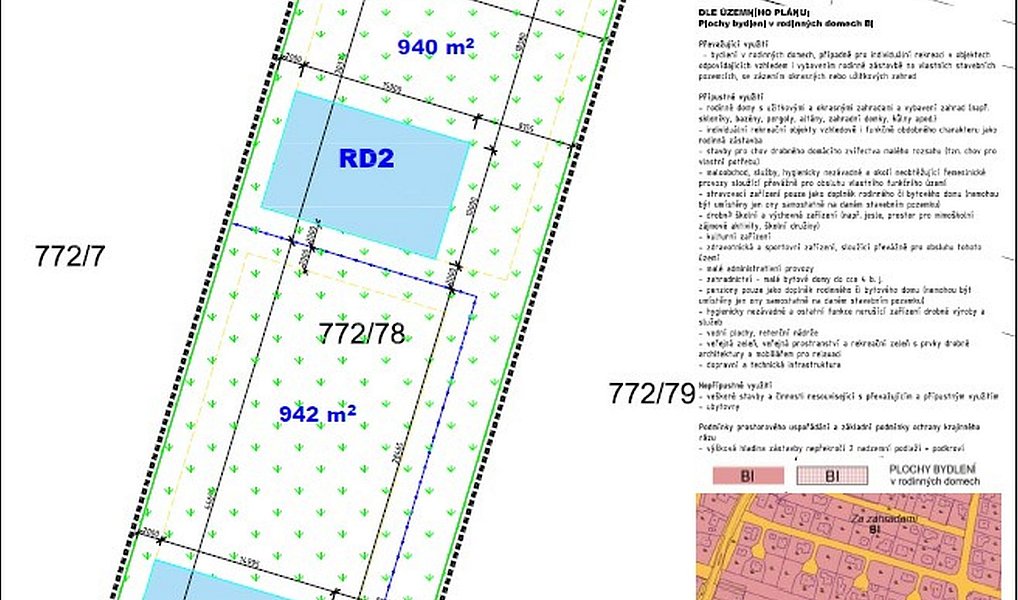 Prodej stavebního pozemku 940 m², Štěnovice – náhled fotky 2