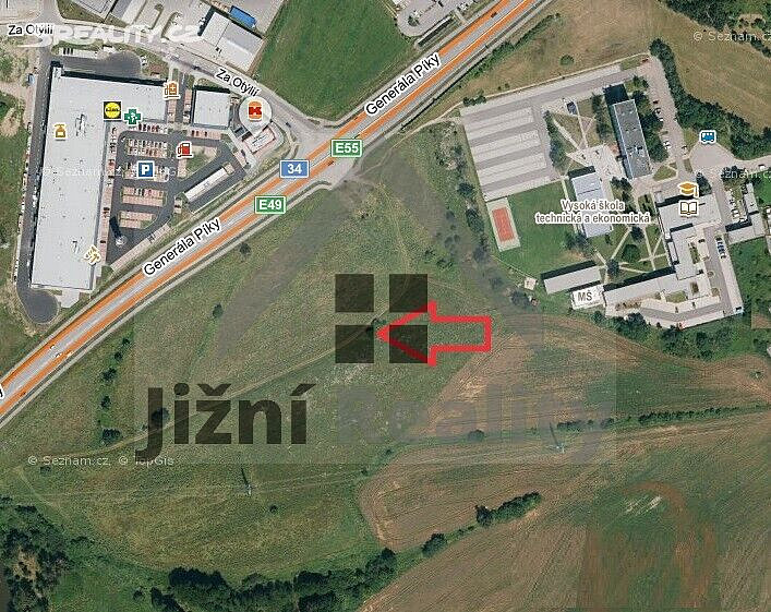 Prodej komerčního pozemku 1 965 m²