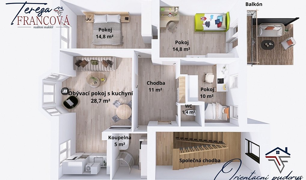Prodej bytu 4+kk 86 m², Prostějov – náhled fotky 2