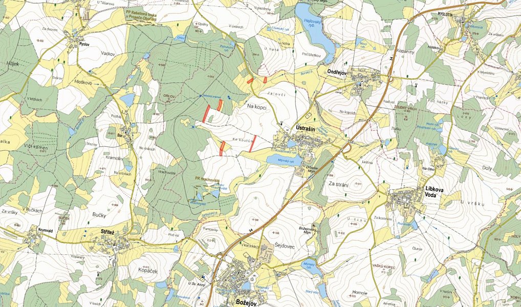 Prodej pole 28 210 m², Ústrašín – náhled fotky 2