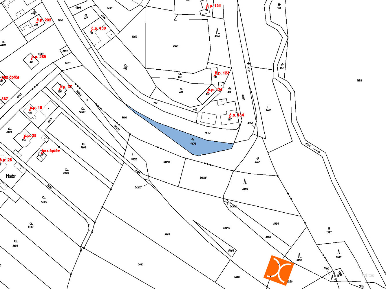 Prodej 1/6 pozemku 119 m² – pohled 2