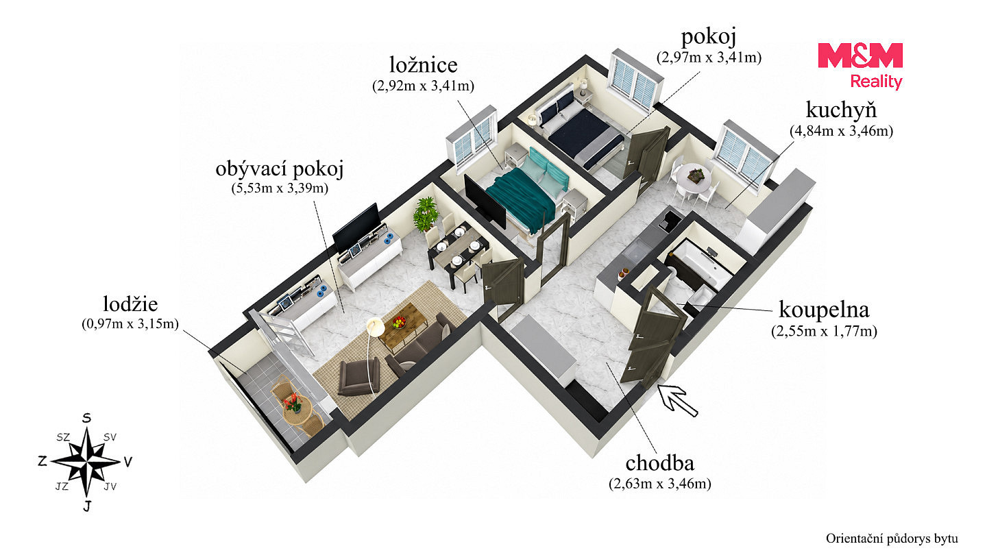 Prodej bytu 3+1 64 m² – fotografie 4