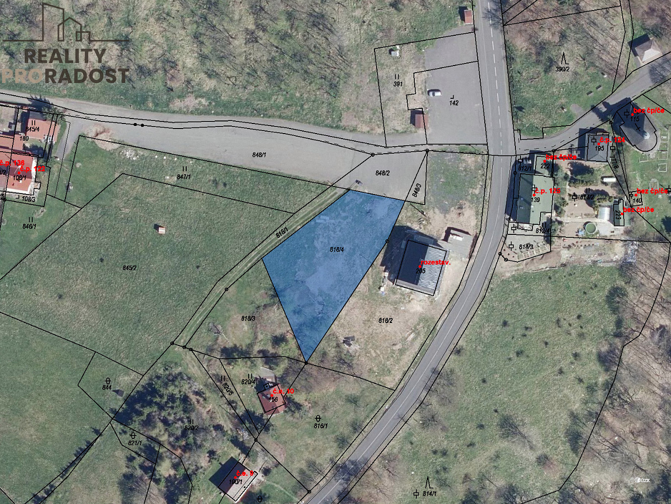 Prodej stavebního pozemku 1 397 m² – fotografie 4