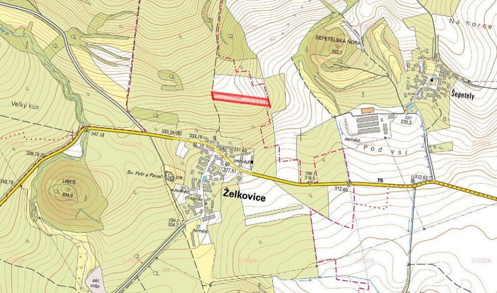 Prodej pole 7 043 m², Želkovice – náhled fotky 2