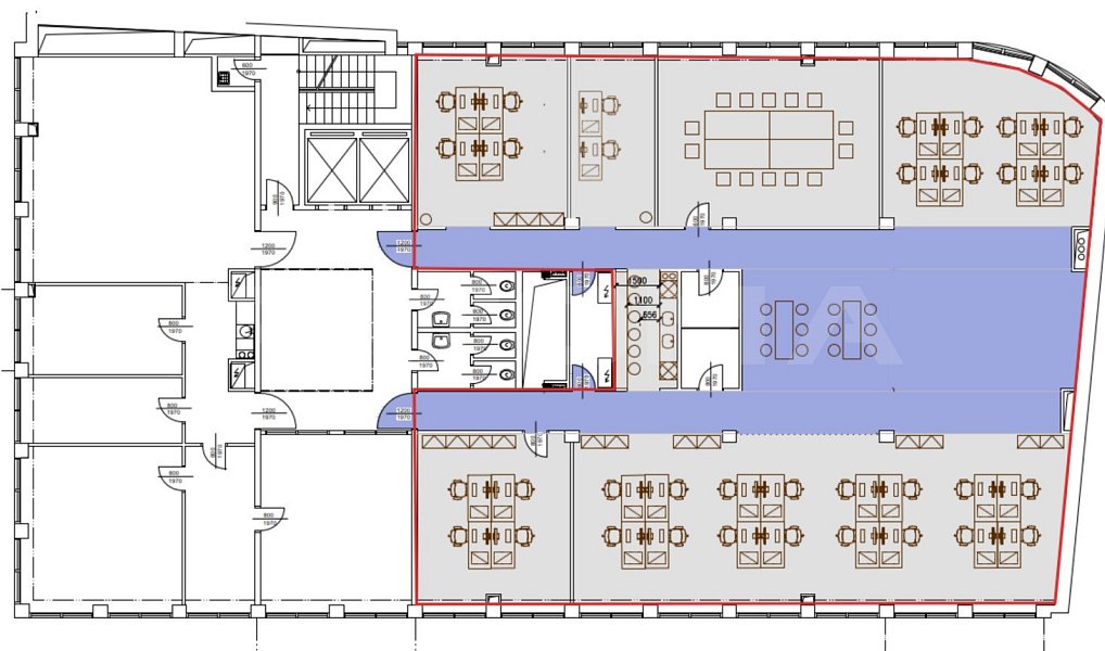 Pronájem kanceláře 405 m², Praha – náhled fotky 3